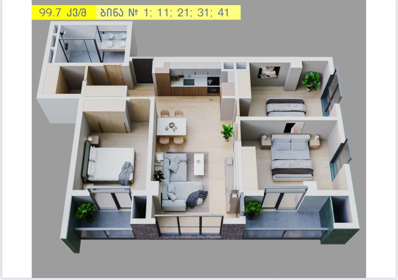 3 rooms - 3Otaq